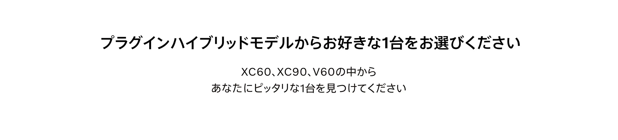 プラグインハイブリッドモデルからお好きな1台をお選びください