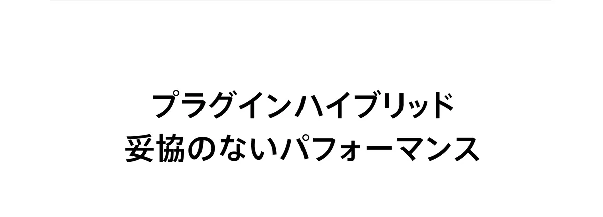 プラグインハイブリッド 妥協のないパフォーマンス